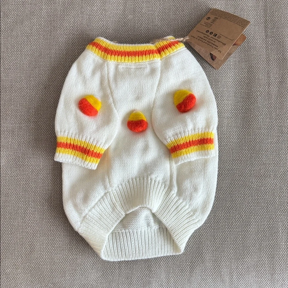 Found for Anthropologie Halloween Candy Corn Dog Sweater